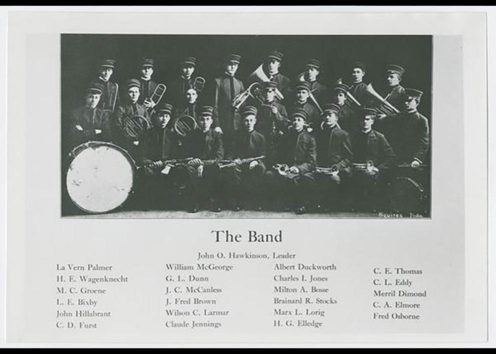 Marching Band 1907 with Roster