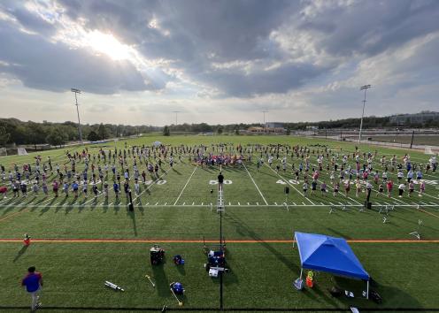 Riedel Family Field, home of the Marching Jayhawks