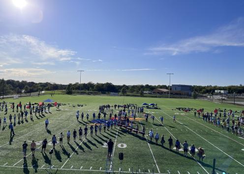 Riedel Family Field, home of the Marching Jayhawks