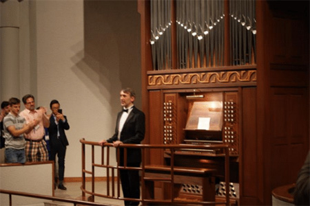 Oliver Latry: At the conclusion of a recital in the Bales Organ Recital Hall