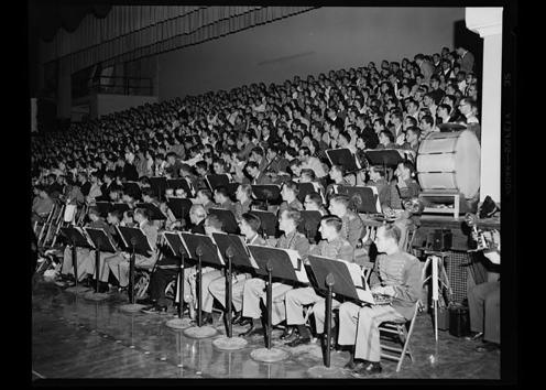 Pep Band in Hoch Auditoria 1952